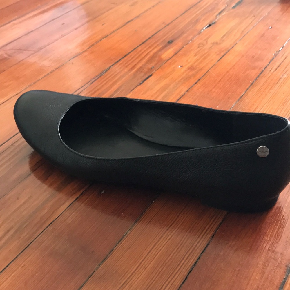 Calvin Klein Black Leather Flats
